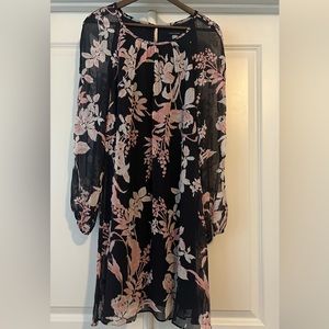 Floral Dress, Navy w/ Pink and White, Tommy Hilfiger